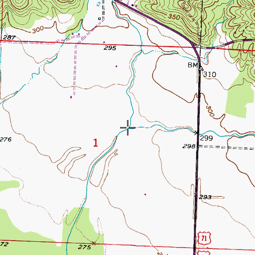 Topographic Map of Wilson Creek, AR