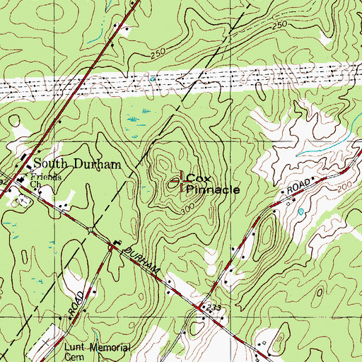 Topographic Map of Cox Pinnacle, ME