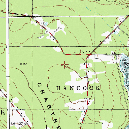 Topographic Map of Crabtree Neck, ME