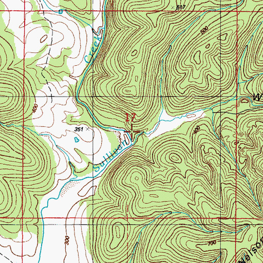 Topographic Map of Wilson Hollow, AR