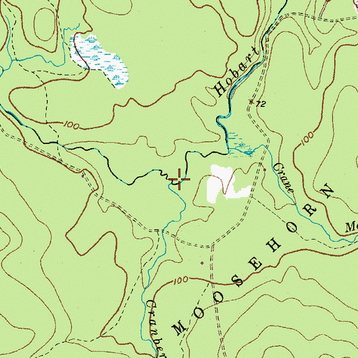 Topographic Map of Cranberry Brook, ME