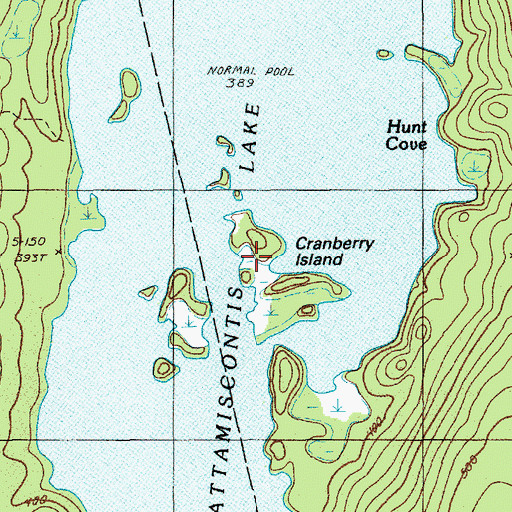 Topographic Map of Cranberry Island, ME
