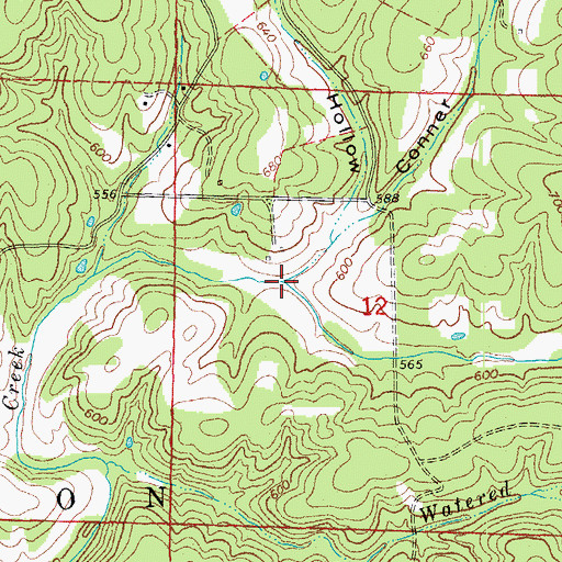 Topographic Map of Wilson Hollow, AR