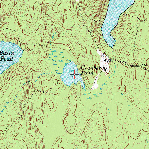 Topographic Map of Cranberry Pond, ME
