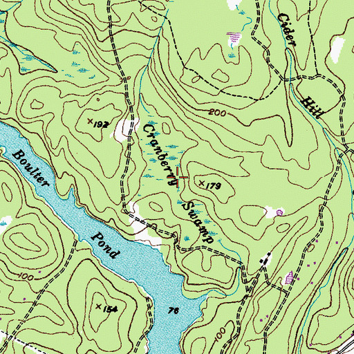 Topographic Map of Cranberry Swamp, ME