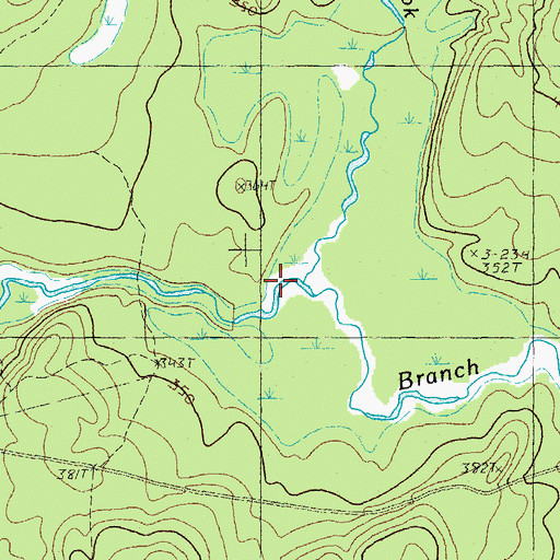 Topographic Map of Crane Ridge Brook, ME