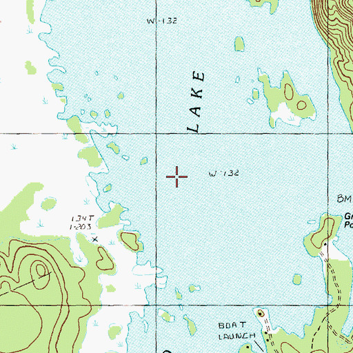 Topographic Map of Crawford Lake, ME