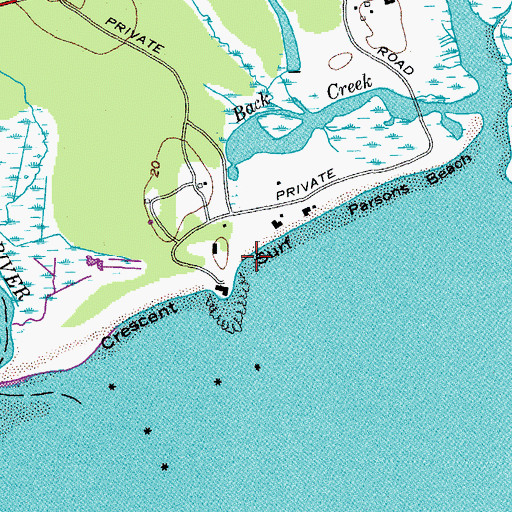 Topographic Map of Crescent Surf, ME