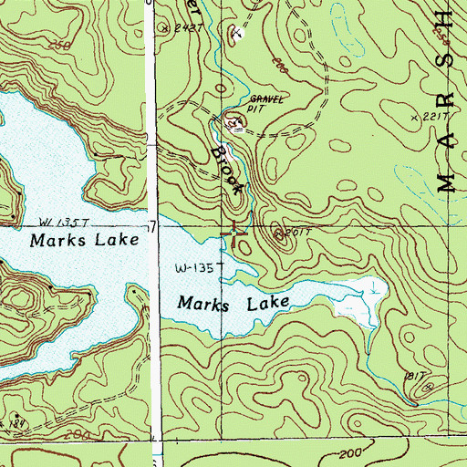 Topographic Map of Crocker Brook, ME