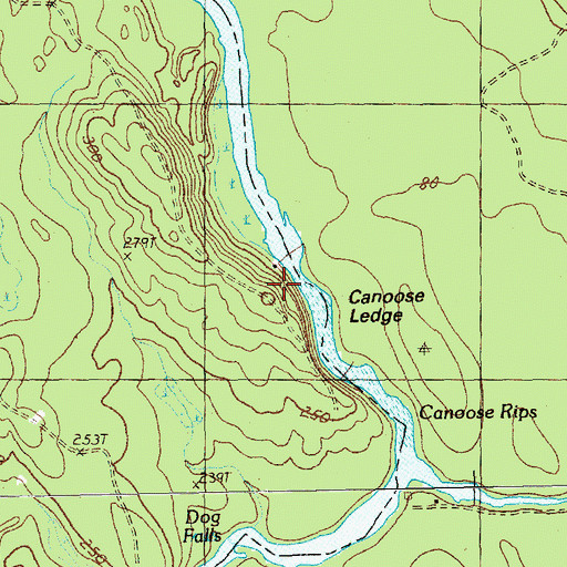 Topographic Map of Crocker Camp (historical), ME