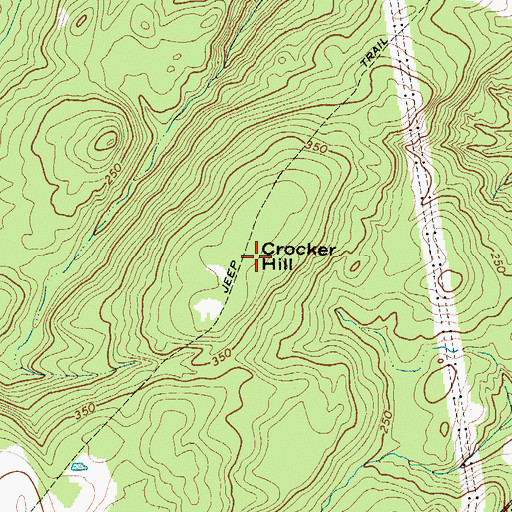 Topographic Map of Crocker Hill, ME