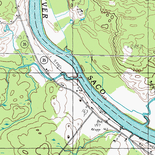 Topographic Map of Crockett Brook, ME