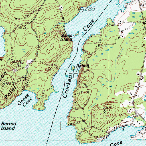 Topographic Map of Crockett Cove, ME
