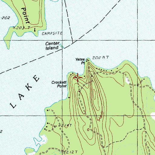 Topographic Map of Crockett Point, ME