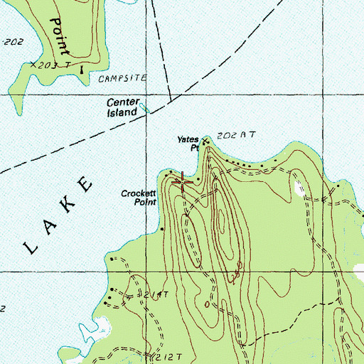 Topographic Map of Crockett Point, ME