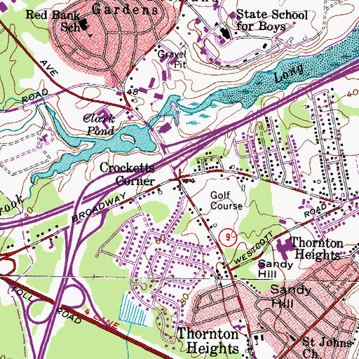 Topographic Map of Crocketts Corner, ME