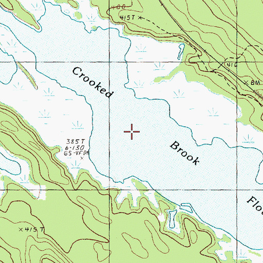 Topographic Map of Crooked Brook Flowage, ME