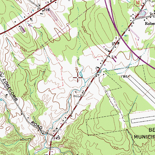 Topographic Map of Troy Howard Middle School, ME