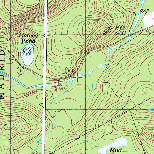 Topographic Map of Crossman Stream, ME