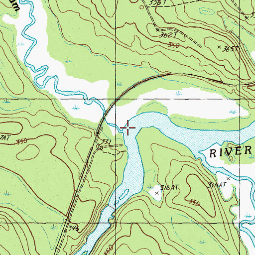 Topographic Map of Crossuntic Stream, ME