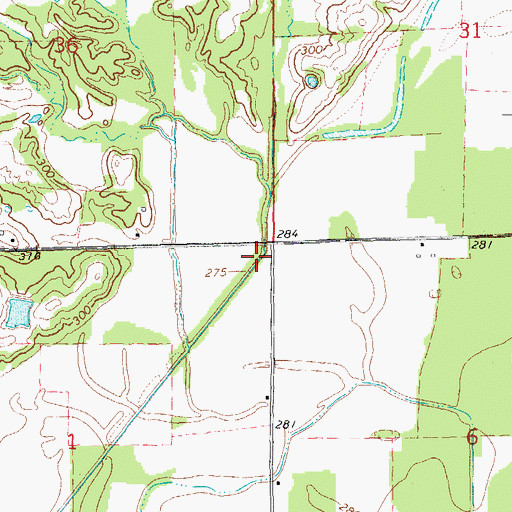 Topographic Map of Winningham Creek, AR