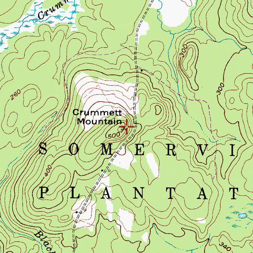 Topographic Map of Crummett Mountain, ME