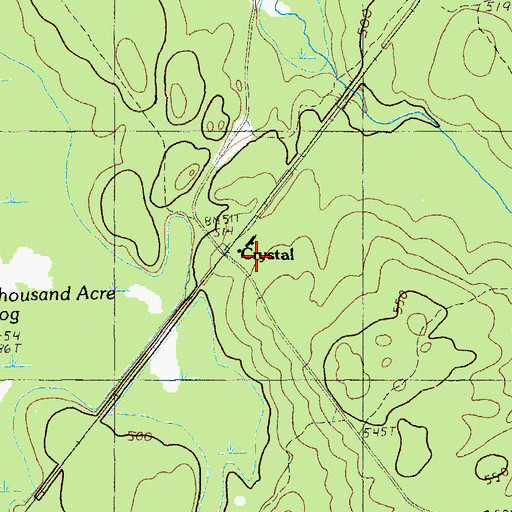 Topographic Map of Crystal, ME