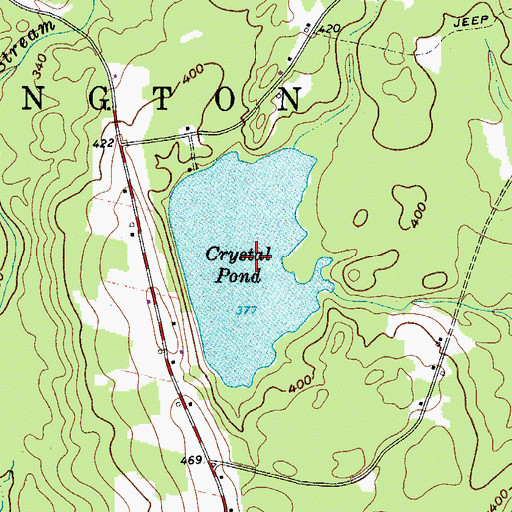 Topographic Map of Crystal Pond, ME