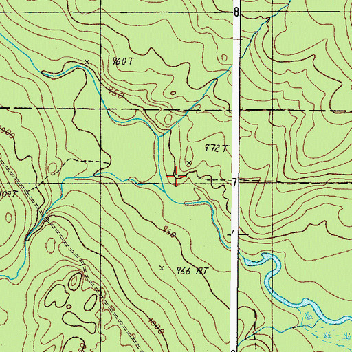 Topographic Map of Cunliffe Brook, ME