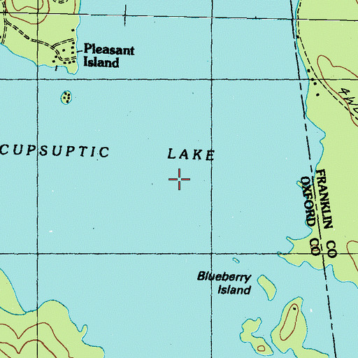Topographic Map of Cupsuptic Lake, ME