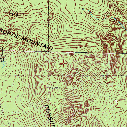 Topographic Map of Cupsuptic Mountain, ME