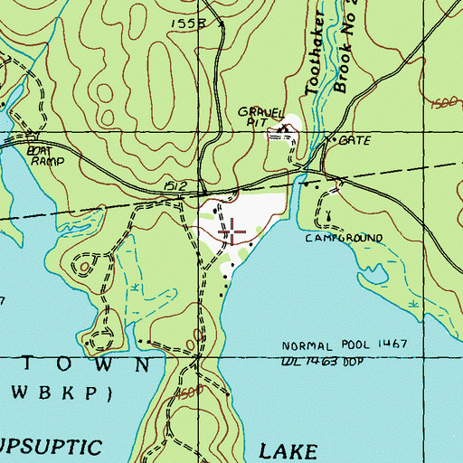 Topographic Map of Cupsuptic Nursery (historical), ME