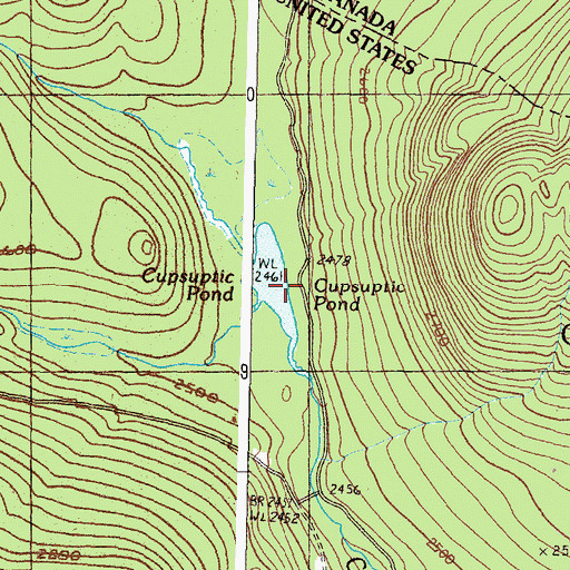Topographic Map of Cupsuptic Pond, ME