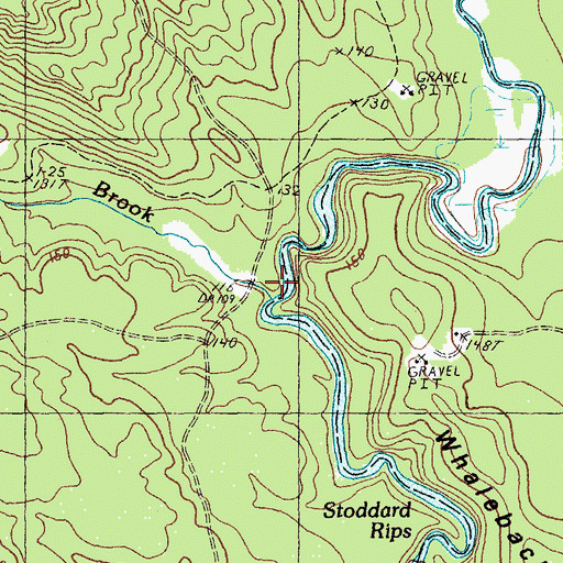 Topographic Map of Curry Brook, ME
