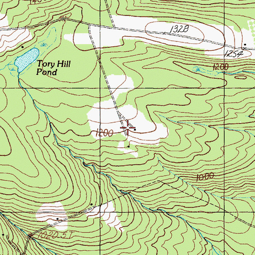 Topographic Map of Cushman School, ME