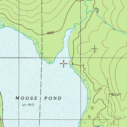 Topographic Map of Cuxabexis Stream, ME
