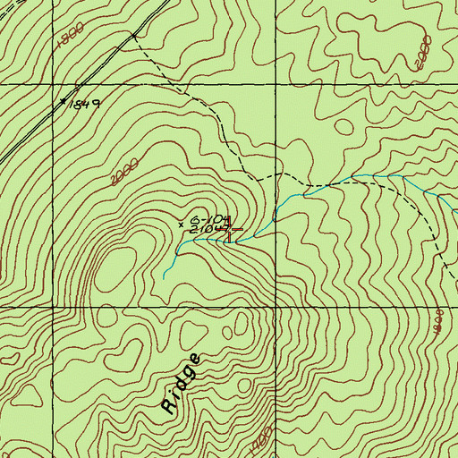 Topographic Map of Daddys Ridge, ME