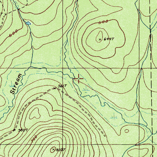 Topographic Map of Daigle Brook, ME
