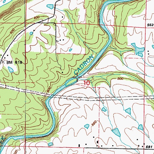 Topographic Map of Wolf Branch, AR
