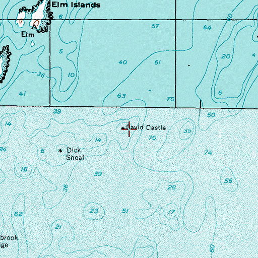 Topographic Map of David Castle, ME