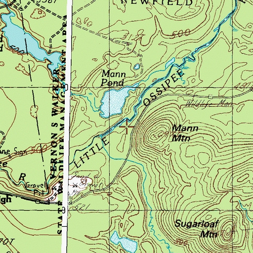 Topographic Map of Davis Brook, ME