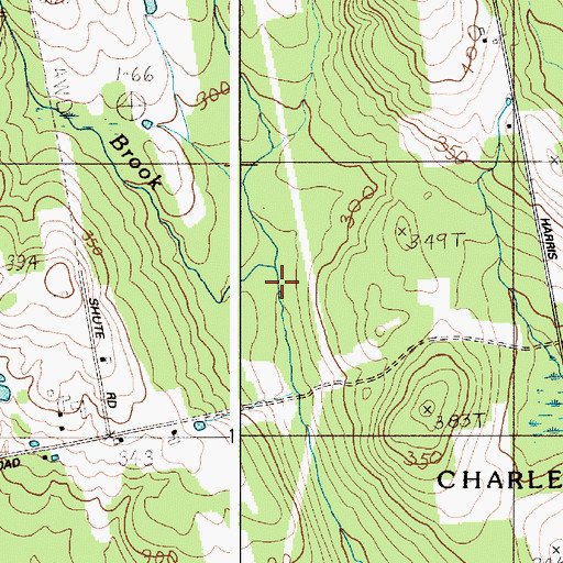 Topographic Map of Davis Brook, ME