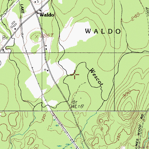 Topographic Map of Dead Brook, ME