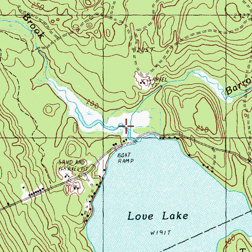 Topographic Map of Dead Brook, ME