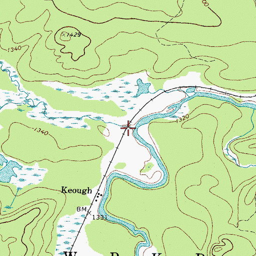 Topographic Map of Dead Brook, ME