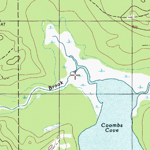 Topographic Map of Dead Brook, ME
