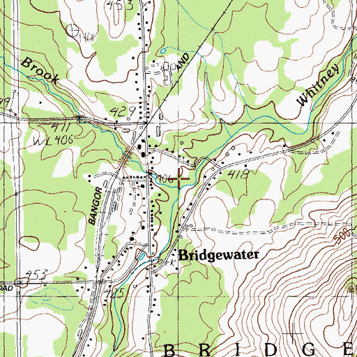 Topographic Map of Dead Brook, ME
