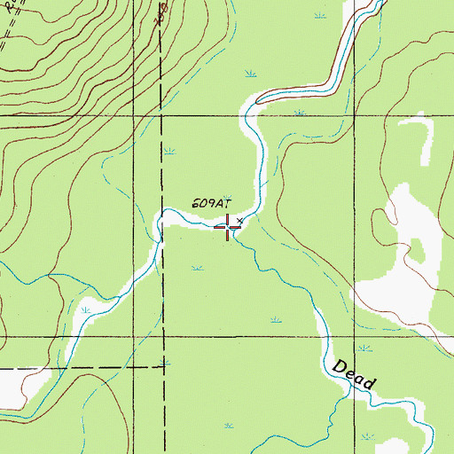 Topographic Map of Dead Brook, ME
