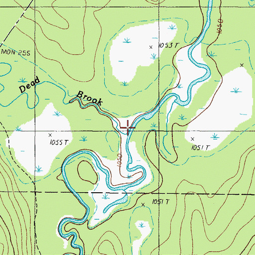 Topographic Map of Dead Brook, ME