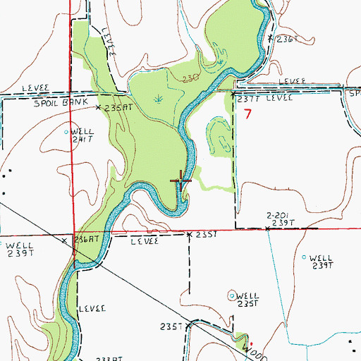 Topographic Map of Wolf Creek, AR